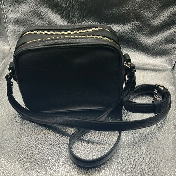 Kate Spade Pyper Mulberry Street Crossbody Bag Black Pebbled Leather Double Zip - Picture 4 of 10